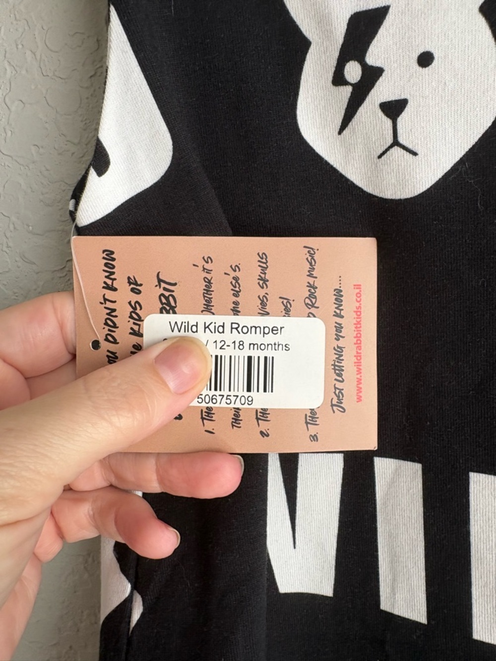 Black 'Wild Kid' Graphic One-Piece Bodysuit for Kids - Picture 5 of 5